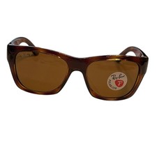 New With Case Ray-Ban Unisex Light Havana Tortoise Polarized Sunglasses RB4194