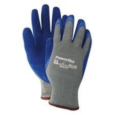 12- BLUE Rubber Palm Coated Gardening Landscaping Construction WORK GLOVES SMALL