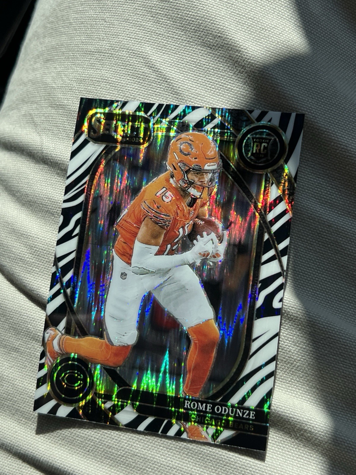 2024 Panini Select - Bears Club Level #236 Rome Odunze Zebra Prizm Case hit