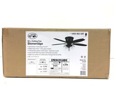 Hampton Bay Stoneridge 52 in. Matte Black Hugger LED Ceiling Fan New