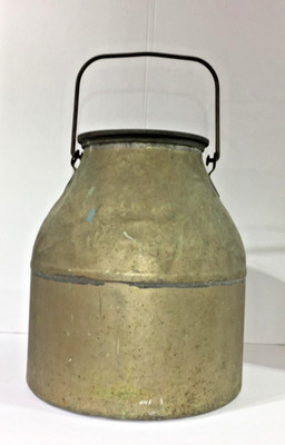 Primitive Large Heavy 5Gallon Antique Copper/ Brass? Milk-Cream Jug W/ Handle!