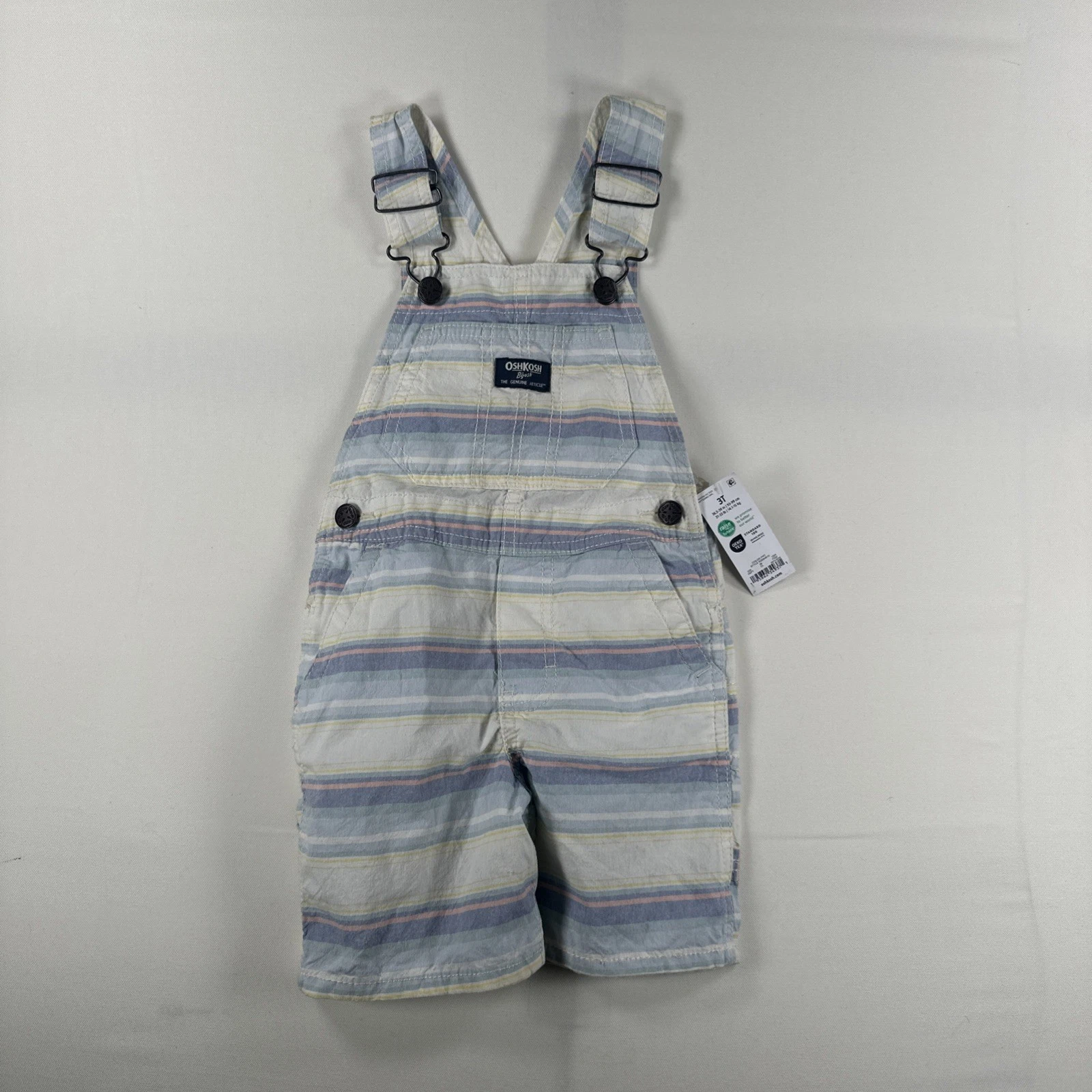 Oshkosh B’Gosh Pin Striped Overalls Size 3T Vintage Baby Clothes NEW NWT