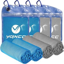 YQXCC 4 Pack Cooling Towels  40"x12"  Cool for Neck and Face  Microfiber Soft