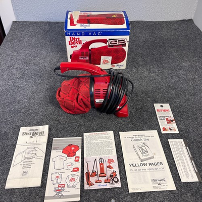 #ad #ad Vintage Royal Dirt Devil Hand Vac Model 103 Hand Red Vacuum Tested Works W Box $29.98