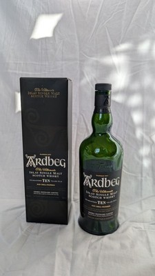 Ardbeg 10 leere Islay Single Malt Scotch Whisky Flaschen Box Original Verschluss 70cl