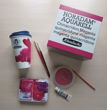 Limitierte Schmincke Horadam Aquarellpalette + Zubehör + 2 neue Pinsel