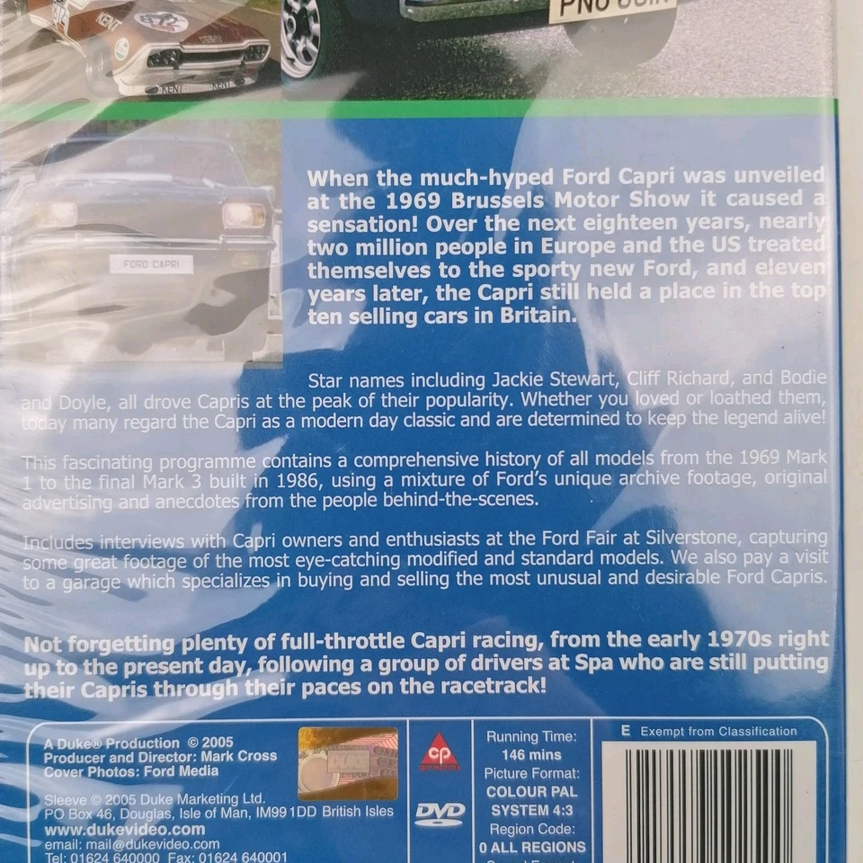 Ford Capri Trend Setter DVD (2005) Region 0 PAL - New - Image 3 of 3