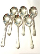 A Set of 6 Walker And Hall Silver IceCream / Fruit/ Dessert Spoons #167