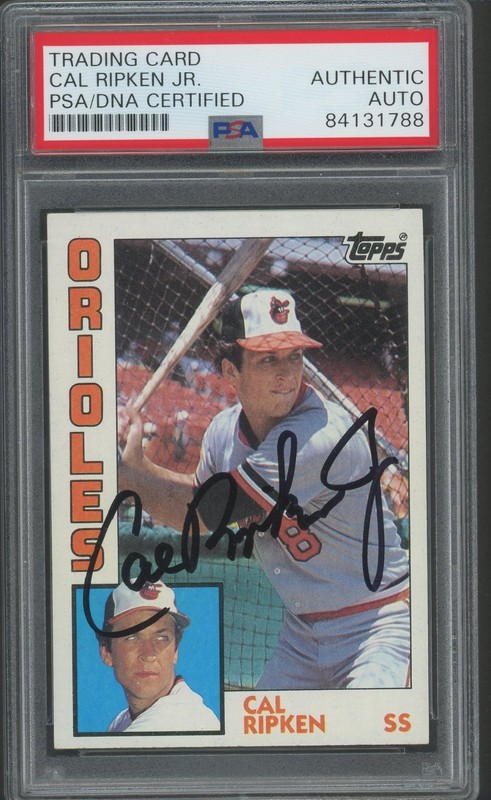 1984 Topps #490 Cal Ripken Jr. Signed PSA/DNA Authentic Auto Baltimore Orioles