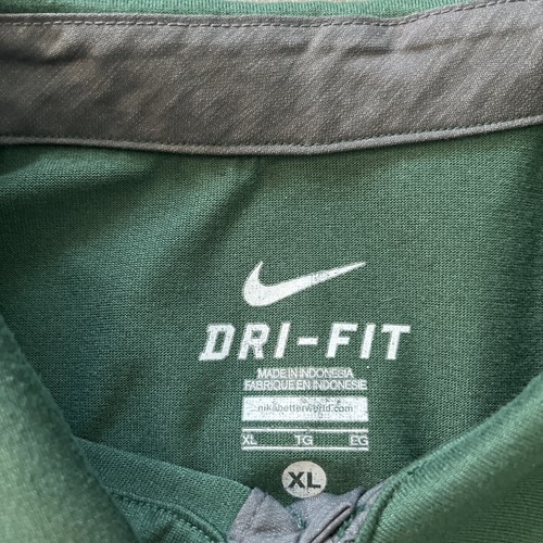Nike Miami Hurricanes Mens XL Polo Shirt Green Short Sleeve - Picture 3 of 6