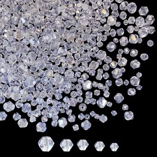 1700Pcs Bicone Crystal Beads 2Mm 3Mm 4Mm 5Mm 6Mm Crystal Glass Bulk Faceted Bead