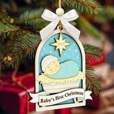 Babys First Christmas Ornament 2025 Boy - Baby Boy First Ideas for New Parents,