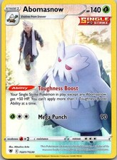 Abomasnow Ultra Rare Holofoil Near Mint SWSH10:TG TG01/TG30