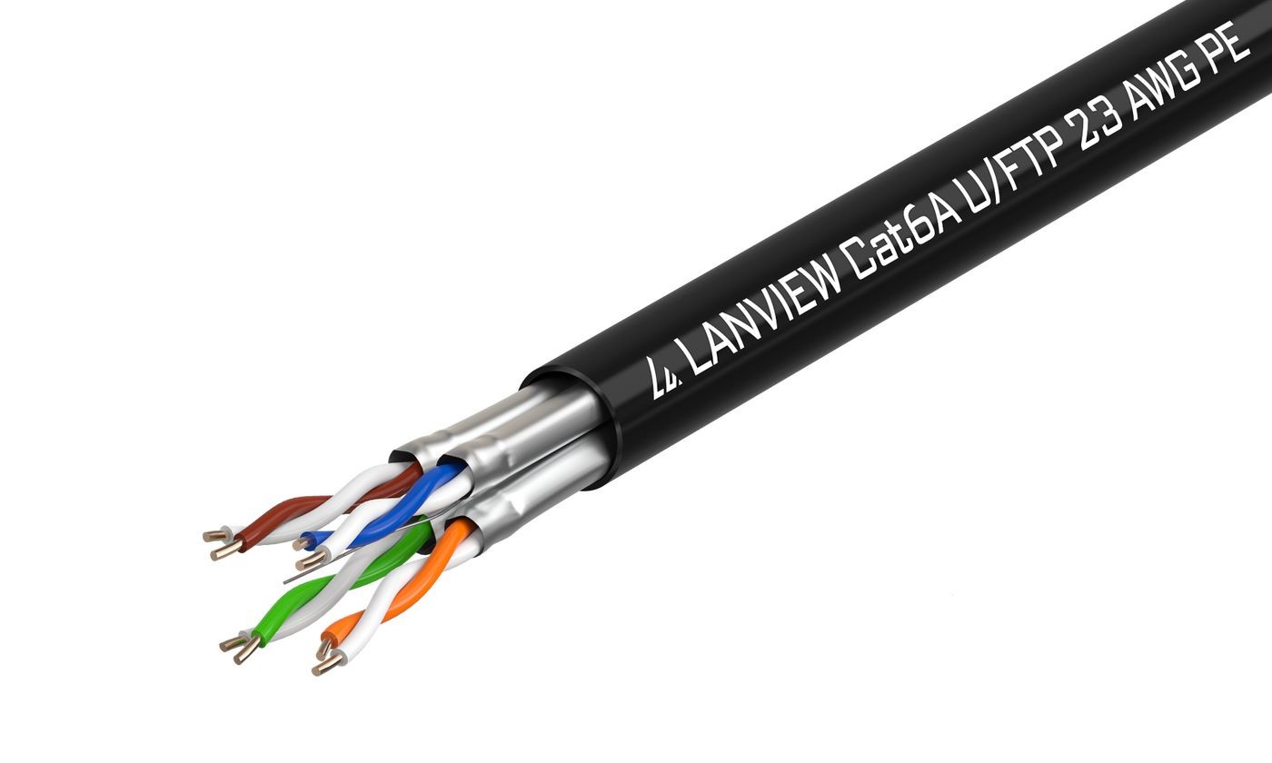 Lanview Black Lvn122445 Networking Cable 500 M Cat6a U/Ftp (Stp) Round - Image 2