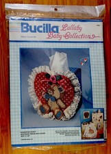 VTG Bucilla Plastic Canvas Homespun Honey Boutique Tissue Box Cover New 