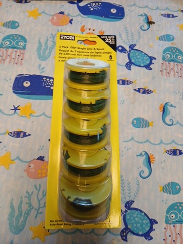 NEW Ryobi 0.080 in Replacement Auto-Feed Line Spools Trimmers (5-Pack) Trimmers