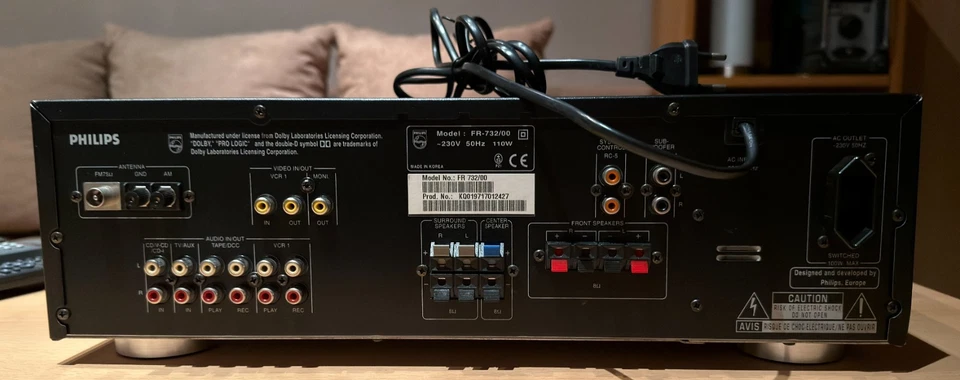 Philips FR-732 Dolby Surround AV Receiver Verstärker - Bild 2 von 4