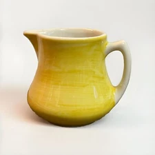 Jackson Custom China Falls Creek PA Creamer Pitcher Restaurant Ware Yellow USA