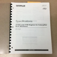 CAT Caterpillar 3176C 3196 ENGINE SPECIFICATIONS SERVICE SHOP REPAIR MANUAL SPEC