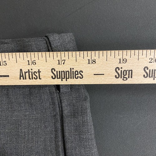Pantalone uomo Louis Martin 36 grigio scuro abito casual piatto davanti lana poliestere - Foto 9 di 12