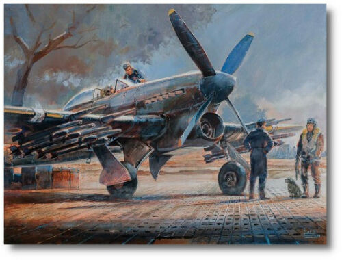 Preparing For Action by Keith Burns - Hawker Typhoon -  Aviation Art Print - Afbeelding 1 van 1