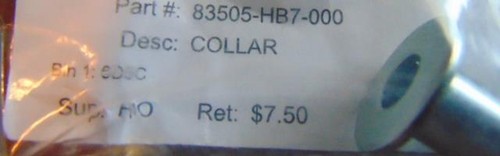 HONDA TRX300EX HEADLIGHT MOUNT COLLAR OEM 83505-HB7-000 - Picture 3 of 3