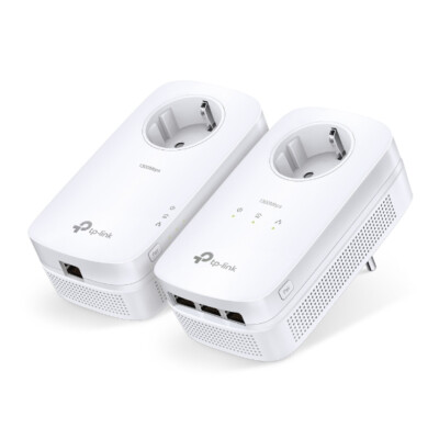 TP-Link TL-PA8033P KIT AV1200 Powerline 2er KIT (3x LAN) weiß Plug and Play NEU