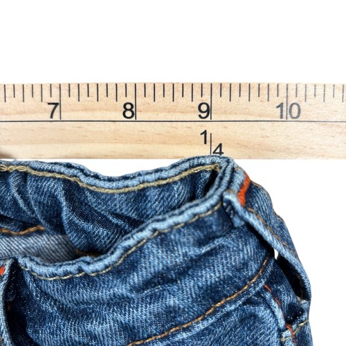 True Religion Kids Blue Denim Flap Horseshoe Pockets Straight Leg Jeans Size 4 - Picture 8 of 10
