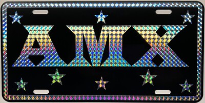AMX Metal License Plate 1970's Retro Prism Javelin Go Package AMC Custom Classic