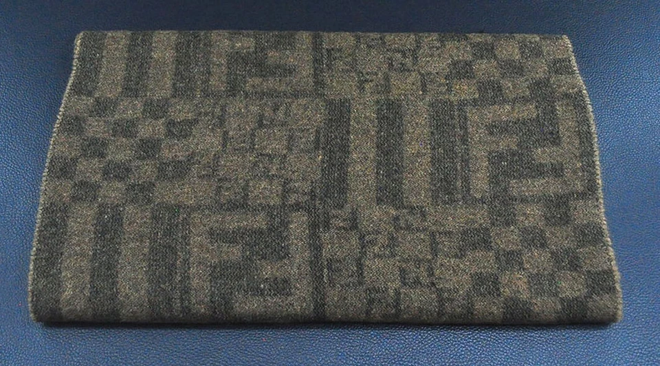 Fendi Scarf FF Zucca Monogram Brown Fringed Designer Good Used Condition - image 4 of 4