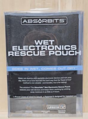 Absorbits Wet Electronics Rescue Pouch Cellphone Gps AirPods Key Fob Drying Kit
