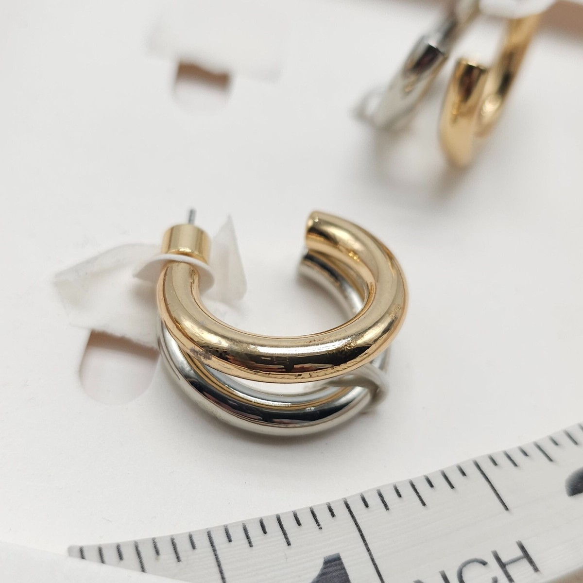 Zara Monday To Friday Collection Hoop Earrings Gold & Silver