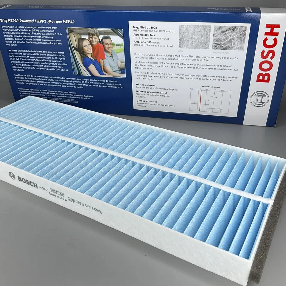 Juego de 3 filtros de aire de cabina BOSCH GENUINOS para Audi 90 A4 S4 1993-2002 VW Passat 6024C Foto 2 de 4