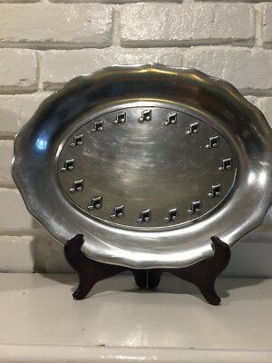 RWP Wilton Columbia Pennsylvania Metal Alloy Platter With Music Notes