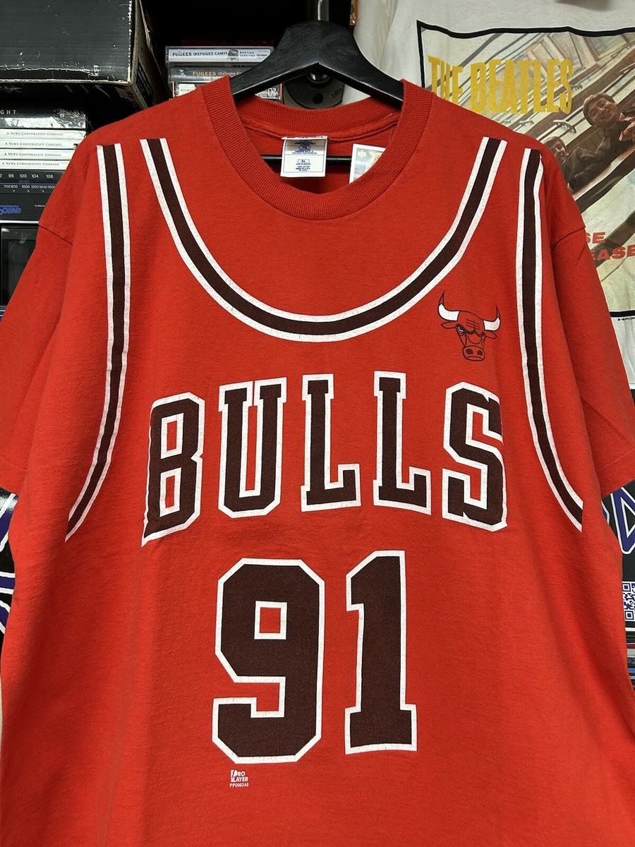 CHICAGO BULLS “DENNIS RODMAN” Game Shirt Vintage Pro Player Dennis Rodman Chicago Bulls Jersey Shirt
