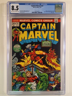 Captain Marvel #27 CGC 8.5 Thanos 1973 Marvel Comics Jim Starlin Starfox