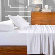 4 - Piece Bed Sheet Solid 100 Cotton Bedding Sheets White Boho Bed Sheets