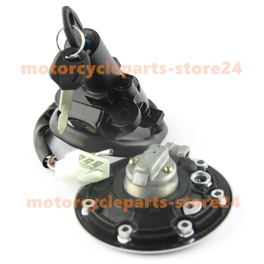 Ignition Key Switch Fuel Cap Lock Set for Kawasaki Ninja ZX-7R ZX750 2000-2001 - Imagem 2 de 4