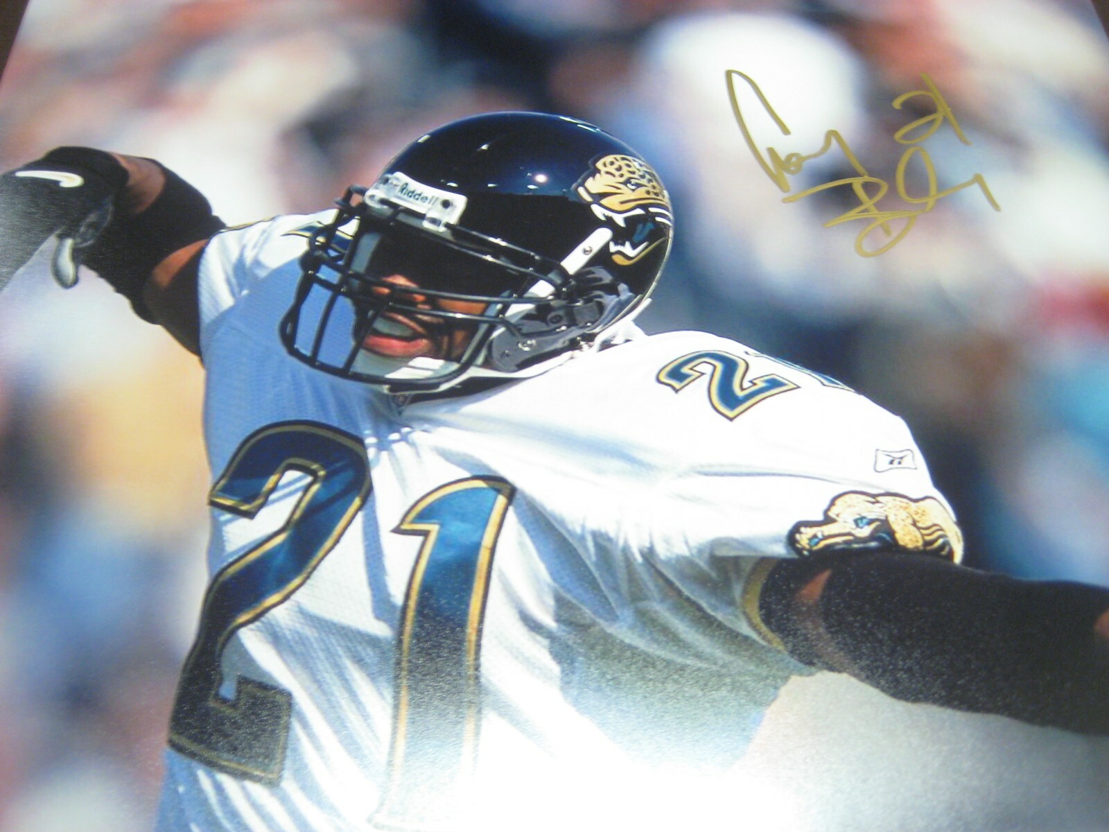 JACKSONVILLE JAGUARS LEGEND AARON BEASLEY AUTO PHOTO WITH COA FREE SHIPPING eBay