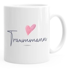 Kaffeetasse Traummann Geschenk-Tasse für Freund Mann Herz Partner Tasse Liebe