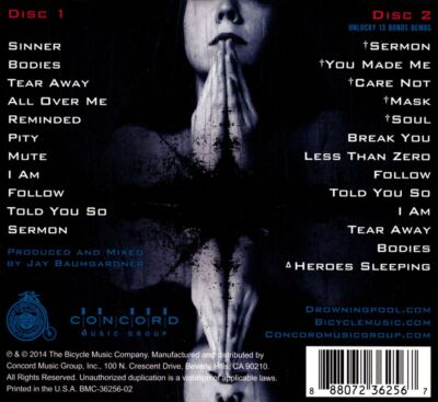 DROWNING POOL - SINNER [UNLUCKY 13TH ANNIVERSARY DELUXE EDITION] [DIGIPAK] NEW C