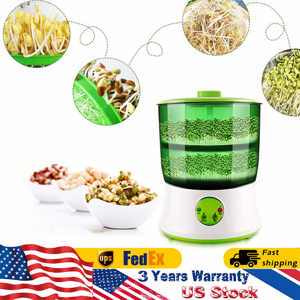 20W 2-Layer Bean Seed Sprouter Machine Household Automatic Bean Sprouts Machine