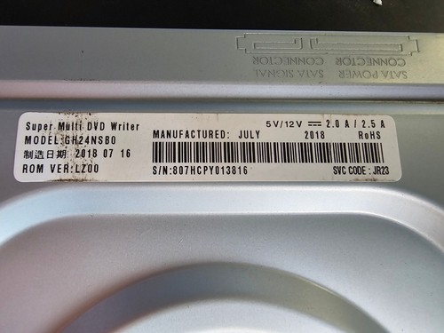 LG Super-Multi 24x Internal DVD±RW/CD-RW Drive - Black GH24NSB0 - Picture 3 of 4