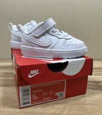 Nike Kids Baby Boy's Court Borough Low 2 Toddler sz 5 C shoes White Sneakers