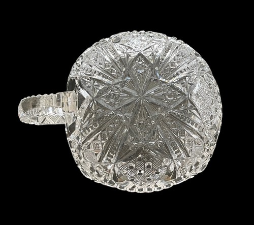 EAPG Antique Glass Square Sawtooth Edge 6” Bon Bon w/ Handle Bowl Dish Nappy - Picture 7 of 7