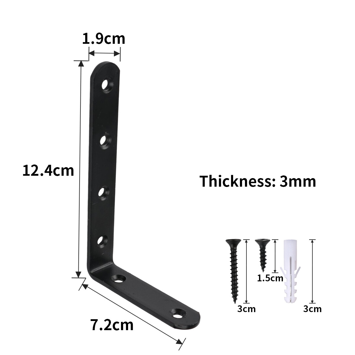 Heavy Duty Cast Iron Wall Mounted L Shaped Angle Shelf metal Bracket ...