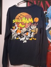Vintage 90  s Space Jam Long Sleeve Shirt Tune Squad Looney Tunes Men  s Sz M