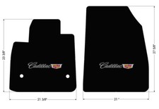 ¡NUEVO! Juego de 2 alfombrillas NEGRAS para Cadillac XT5 2017-2025 logotipo bordado