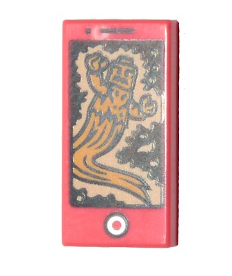 1 New LEGO 1x2 Tile Cell Phone with Ghost Pattern 6275078 hidden side halloween