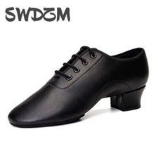 Men Latin Dance Shoes Black Low Heels Ballroom Men's Dancing Shoes Tango Salsa